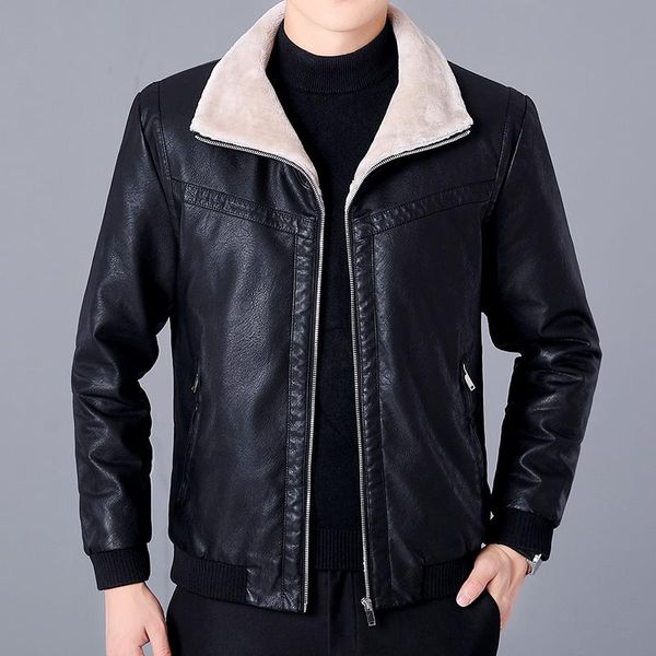 men's fur & faux leather jacket 2021 korean version of the trend casual all-match plus velvet thick, Black
men's fur & faux leather jacket 2021 korean version of the trend casual all-match plus velvet thick, Black