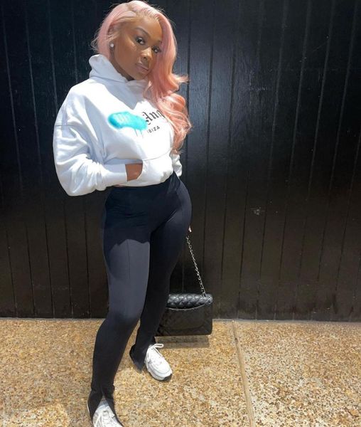 women's two piece pants donsignet fashion suit casual -selling hooded collar pullover letter printing short sweater and two-piece, White
women's two piece pants donsignet fashion suit casual -selling hooded collar pullover letter printing short sweater and two-piece, White