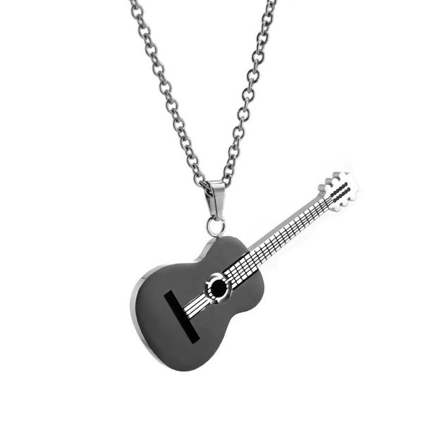 chains steampunk titanium steel jewelry musical instrument guitar necklace men's hip hop pendant punk, Silver
chains steampunk titanium steel jewelry musical instrument guitar necklace men's hip hop pendant punk, Silver