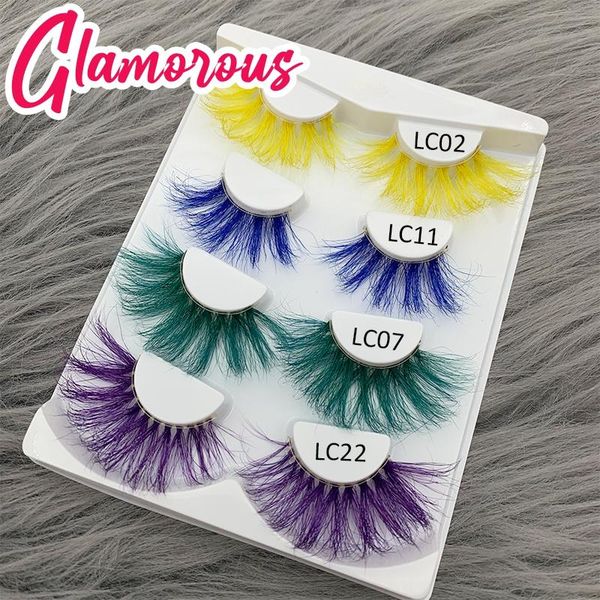 mikiwi 4pairs/set strip 25 mm 3d mink colorful dramatic colored lash multipack luxury rainbow natural eyelashes false
mikiwi 4pairs/set strip 25 mm 3d mink colorful dramatic colored lash multipack luxury rainbow natural eyelashes false