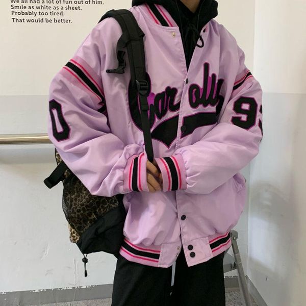 women's jackets female jacket coat baseball bomber loose retro men letter women couples harajuku plus size streetwear outerwear, Black;brown
women's jackets female jacket coat baseball bomber loose retro men letter women couples harajuku plus size streetwear outerwear, Black;brown