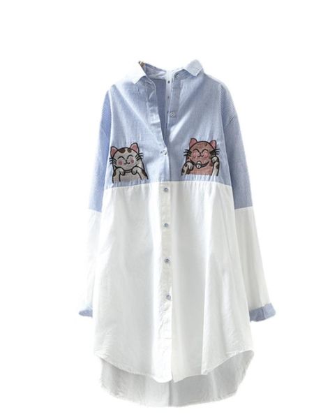 women's blouses & shirts carttoon spliced casual woman fashion tunics chemise vetement femme 2021 blusas dm001, White
women's blouses & shirts carttoon spliced casual woman fashion tunics chemise vetement femme 2021 blusas dm001, White