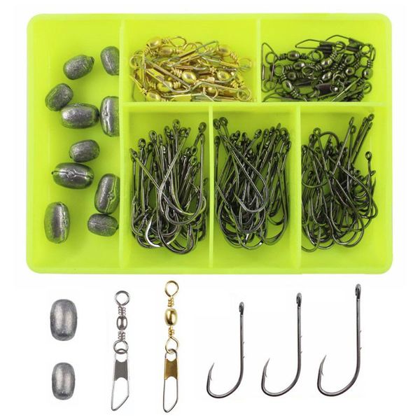 fishing accessories 120pcs/box kit with tackle box including baitholder hook rolling barrel swivel snap egg sinker
fishing accessories 120pcs/box kit with tackle box including baitholder hook rolling barrel swivel snap egg sinker