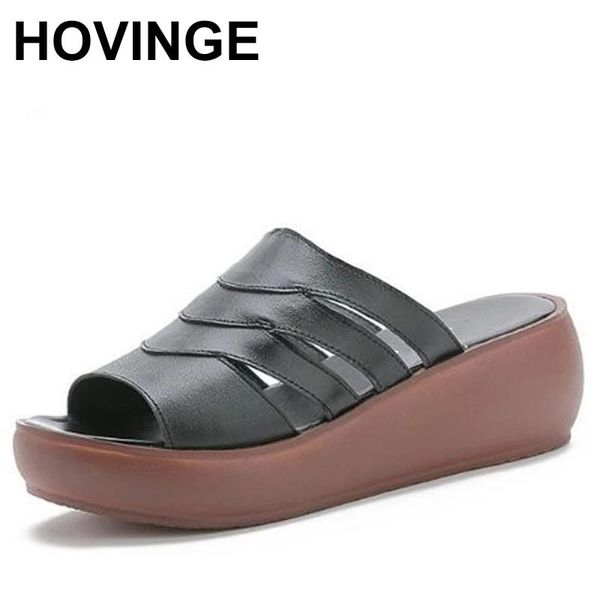 sandals hovinge fish mouth summer genuine leather slippers women sandal shoes comfort elegant wedges fashion casual, Black
sandals hovinge fish mouth summer genuine leather slippers women sandal shoes comfort elegant wedges fashion casual, Black