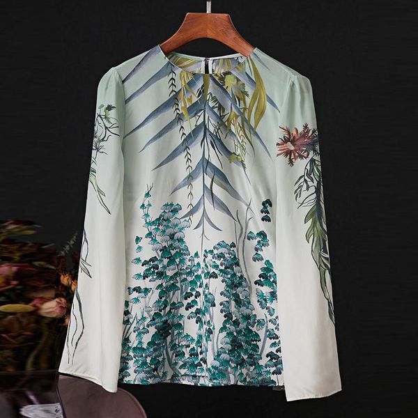 women's blouses & shirts aeleseen women 100%silk blouse vintage runway fashion floral print long sleeve shirt blusas femininas 2021 spr, White
women's blouses & shirts aeleseen women 100%silk blouse vintage runway fashion floral print long sleeve shirt blusas femininas 2021 spr, White