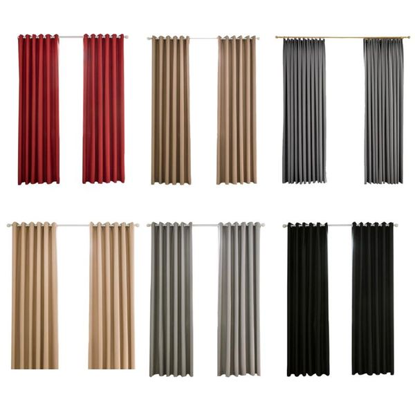 curtain & drapes window solid color polyester shading noise absorption with hole room hanging decor supplies
curtain & drapes window solid color polyester shading noise absorption with hole room hanging decor supplies