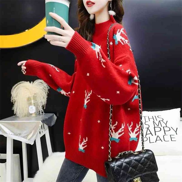 large size sweater women's mid-length autumn and winter loose net red snowflake models fashion shirt 210427, White;black
large size sweater women's mid-length autumn and winter loose net red snowflake models fashion shirt 210427, White;black