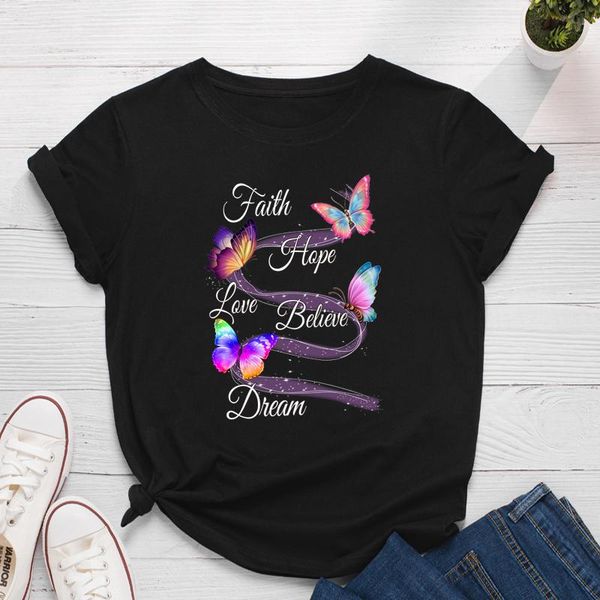 women's t-shirt summer plus size s-5xl beautiful butterfly letter print shirt women cotton casual o neck short sleeve tees shirts, White
women's t-shirt summer plus size s-5xl beautiful butterfly letter print shirt women cotton casual o neck short sleeve tees shirts, White
