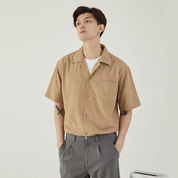 men's casual shirts summer men shirt loose vintage simple handsome youthful style fresh thin solid color short sleeve lapel pocket blou, White;black
men's casual shirts summer men shirt loose vintage simple handsome youthful style fresh thin solid color short sleeve lapel pocket blou, White;black