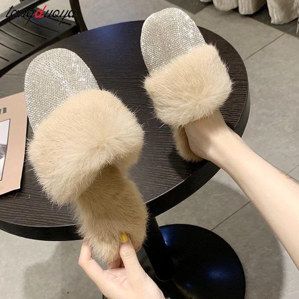 winter slippers women fur slides warm plush home shoes rhinestone furry ladies indoor bedroom zapatos de mujer, Black
winter slippers women fur slides warm plush home shoes rhinestone furry ladies indoor bedroom zapatos de mujer, Black