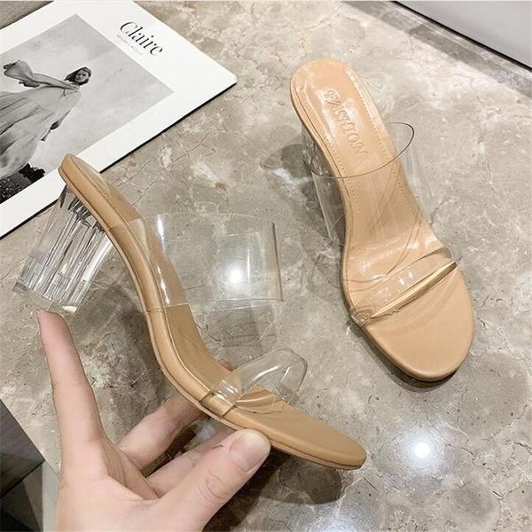 summer high heels women shoes fashion transparent hollow breathable slippers square toe female clear slides, Black
summer high heels women shoes fashion transparent hollow breathable slippers square toe female clear slides, Black