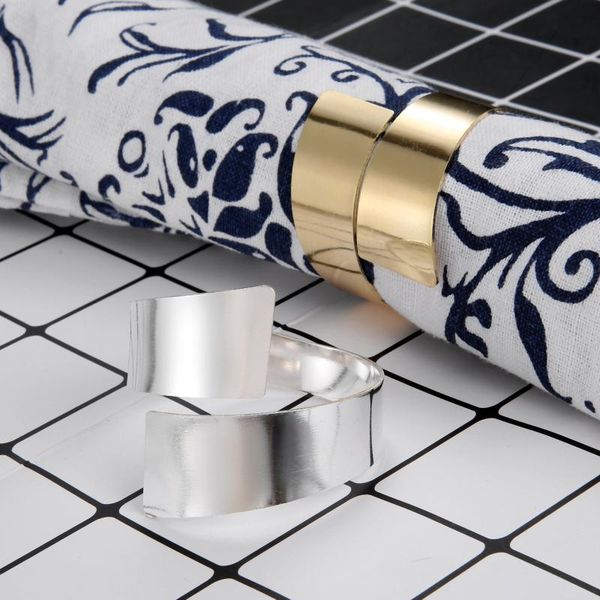 napkin rings 6pcs simple and stylish gold silver el buckle ring model room cloth table layout
napkin rings 6pcs simple and stylish gold silver el buckle ring model room cloth table layout