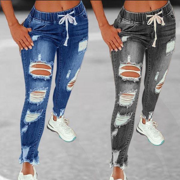 Women's Jeans Ripped Skinny 2021 Sexy Hip Slim Jean Mom Denim Clothing Plus Big Size Female Pencil Long Pants Harem, Blue 
Women's Jeans Ripped Skinny 2021 Sexy Hip Slim Jean Mom Denim Clothing Plus Big Size Female Pencil Long Pants Harem, Blue