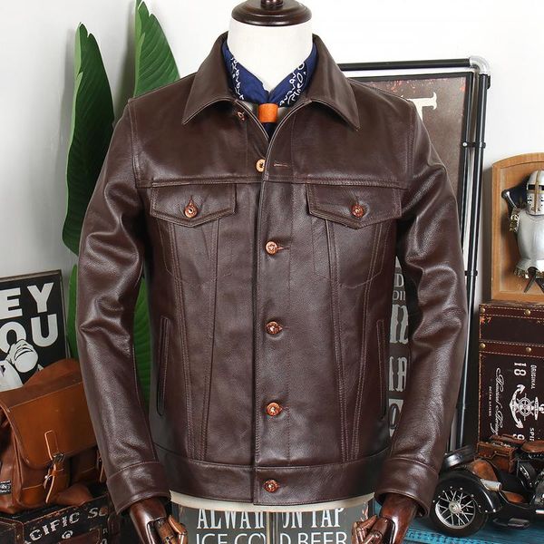 men's leather & faux brown 2021 casual style genuine jacket men single breasted large size 4xl real natural cowhide spring slim fit coa, Black
men's leather & faux brown 2021 casual style genuine jacket men single breasted large size 4xl real natural cowhide spring slim fit coa, Black