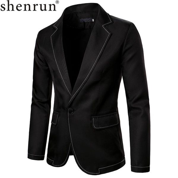 shenrun men casual blazer fashion solid color black suit jacket single breasted 1 button party prom singer host daily life men's suits, White;black
shenrun men casual blazer fashion solid color black suit jacket single breasted 1 button party prom singer host daily life men's suits, White;black