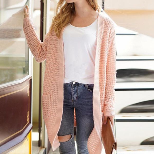 women's knits & tees 2021 autumn winter polyester knitted long sleeves women cardigan pockets open front sweater coat outerwear, White
women's knits & tees 2021 autumn winter polyester knitted long sleeves women cardigan pockets open front sweater coat outerwear, White