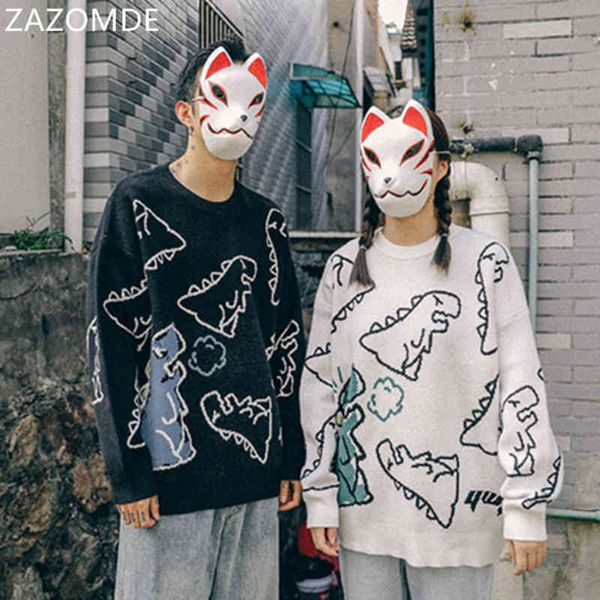 zazomde hip hop dinosaur cartoon casual loose knitted pullover men autumn knit streetwear sweater couple unisex, Black
zazomde hip hop dinosaur cartoon casual loose knitted pullover men autumn knit streetwear sweater couple unisex, Black