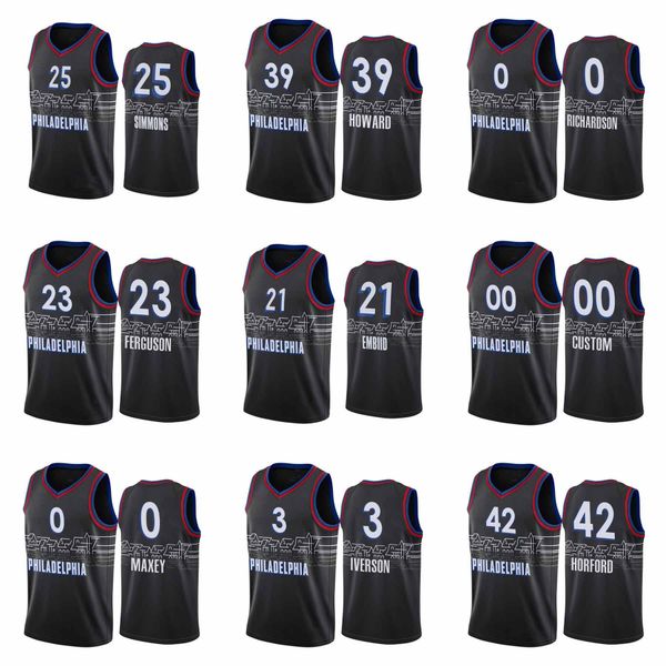 custom 2020 city style jerseys 25 simmons 39 howard 0 richardson 23 ferguson 21 embiid 00 custom 3 iverson 42 horford basketball jersey, Black;red
custom 2020 city style jerseys 25 simmons 39 howard 0 richardson 23 ferguson 21 embiid 00 custom 3 iverson 42 horford basketball jersey, Black;red