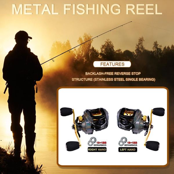 7.2:1 fishing reel stainless steel magnetic brake system baitcasting water drop spinning wheel supplies tools reels
7.2:1 fishing reel stainless steel magnetic brake system baitcasting water drop spinning wheel supplies tools reels