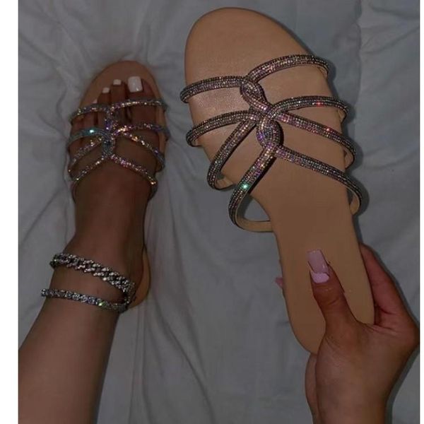 sandals 2021 summer round head cross tie rhinestone slippers female large size flat-bottom and fashion, Black
sandals 2021 summer round head cross tie rhinestone slippers female large size flat-bottom and fashion, Black