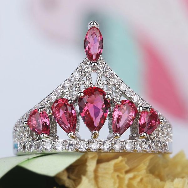 cluster rings 2021 women's crown fashion silver trend ring princess pink birthstone stone manufacturer, Golden;silver
cluster rings 2021 women's crown fashion silver trend ring princess pink birthstone stone manufacturer, Golden;silver