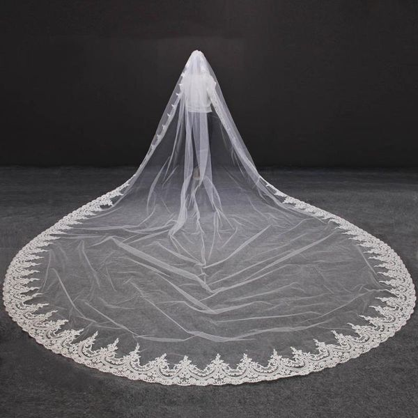 bridal veils luxury long wedding veil with comb 4 meters lace one layer white ivory 400cm accessories, Black
bridal veils luxury long wedding veil with comb 4 meters lace one layer white ivory 400cm accessories, Black