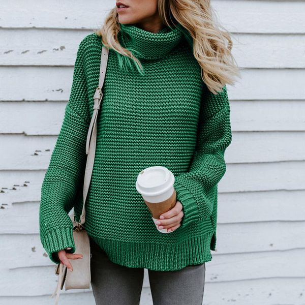 women's sweaters womens turtleneck pullovers long sleeve knit casual loose pullover sweater jumper for women fashion 2021 swetry, White;black
women's sweaters womens turtleneck pullovers long sleeve knit casual loose pullover sweater jumper for women fashion 2021 swetry, White;black