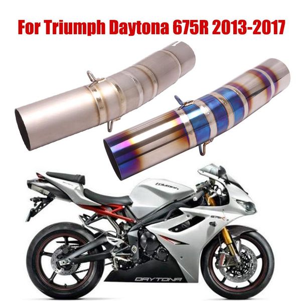 motorcycle exhaust system mid link pipe titanium connecting tube escape slip on modified 51mm for daytona 675r 2013-2021
motorcycle exhaust system mid link pipe titanium connecting tube escape slip on modified 51mm for daytona 675r 2013-2021