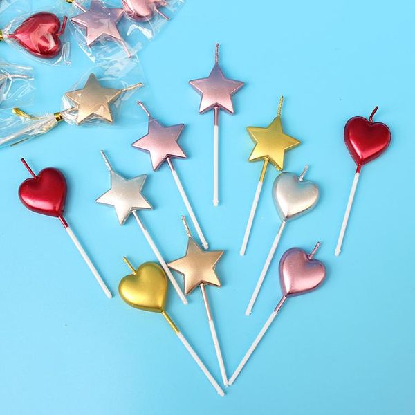 candles 2 pcs/set cute gold silver heart star birthday for cake love candle kids party supplies decoration
candles 2 pcs/set cute gold silver heart star birthday for cake love candle kids party supplies decoration