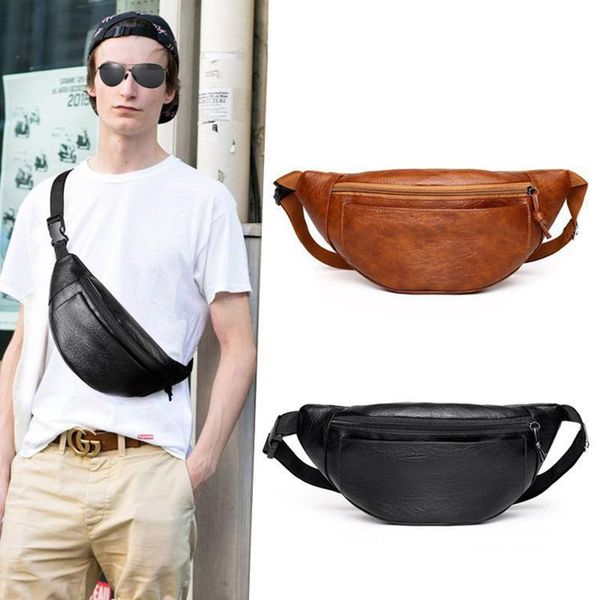 men fanny pack for waist bag pu leather belt chest black leisure phone pouch adjustable banana hip bags
men fanny pack for waist bag pu leather belt chest black leisure phone pouch adjustable banana hip bags