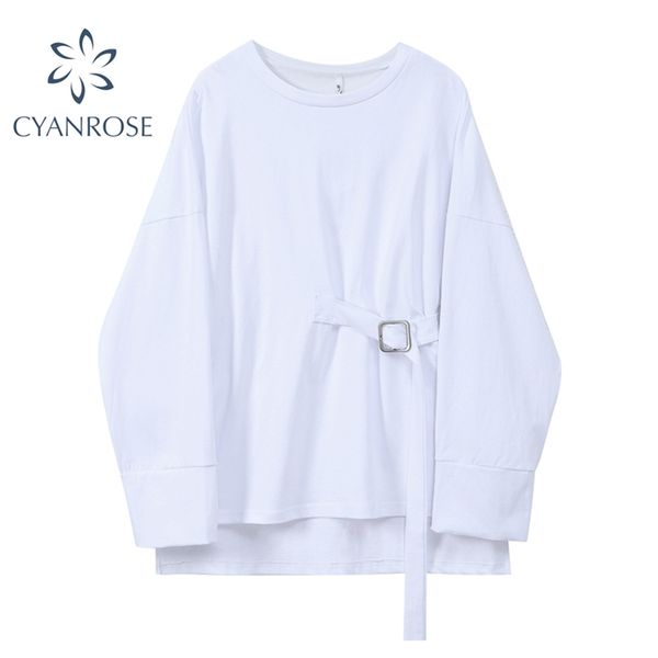 white spliced high waist slim t shirt for ladies pullover o neck long sleeve spring tees female plus size basic solid 210430
white spliced high waist slim t shirt for ladies pullover o neck long sleeve spring tees female plus size basic solid 210430