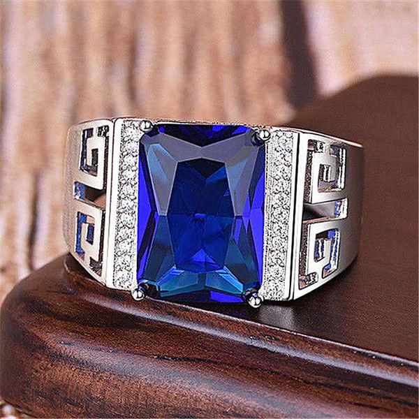 vintage carving blue crystal sapphire gemstones diamonds rings for men white gold silver color jewelry bague fashion accessories cluster, Golden;silver
vintage carving blue crystal sapphire gemstones diamonds rings for men white gold silver color jewelry bague fashion accessories cluster, Golden;silver