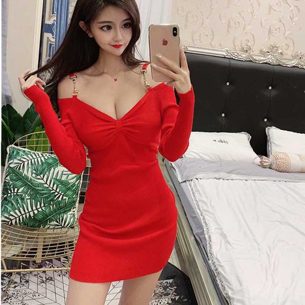 autumn korean long-sleeved bag hip slim slimming skinny dress casual dresses, Black;gray