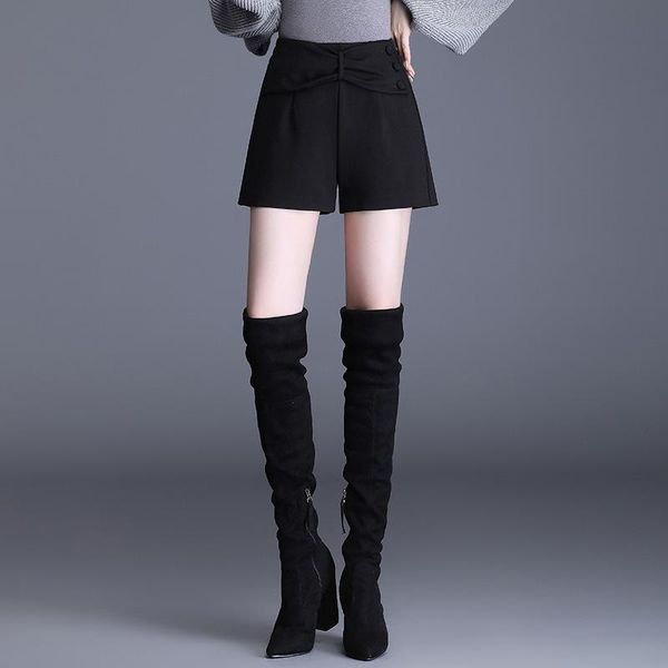 women's shorts fashion korean wide leg women autumn winter elastic high waist slim casual elegant black boot short pants lady 2256, White;black
women's shorts fashion korean wide leg women autumn winter elastic high waist slim casual elegant black boot short pants lady 2256, White;black