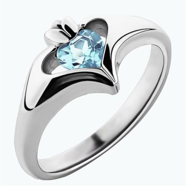 wedding rings simple crown heart shaped blue crystal women's ring female promise engagement jewelry accessories, Slivery;golden
wedding rings simple crown heart shaped blue crystal women's ring female promise engagement jewelry accessories, Slivery;golden