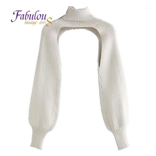 women's sweaters fabandage 2021 autumn winter female sweater casual solid color high neck long lantern sleeves streetwear young top, White;black
women's sweaters fabandage 2021 autumn winter female sweater casual solid color high neck long lantern sleeves streetwear young top, White;black