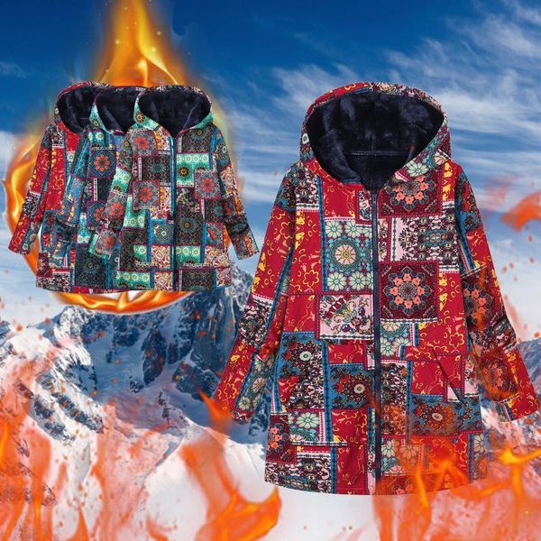women's jackets vintage coat female jacket plush women windbreaker winter warm outwear floral print hooded pockets oversized coats, Black;brown
women's jackets vintage coat female jacket plush women windbreaker winter warm outwear floral print hooded pockets oversized coats, Black;brown