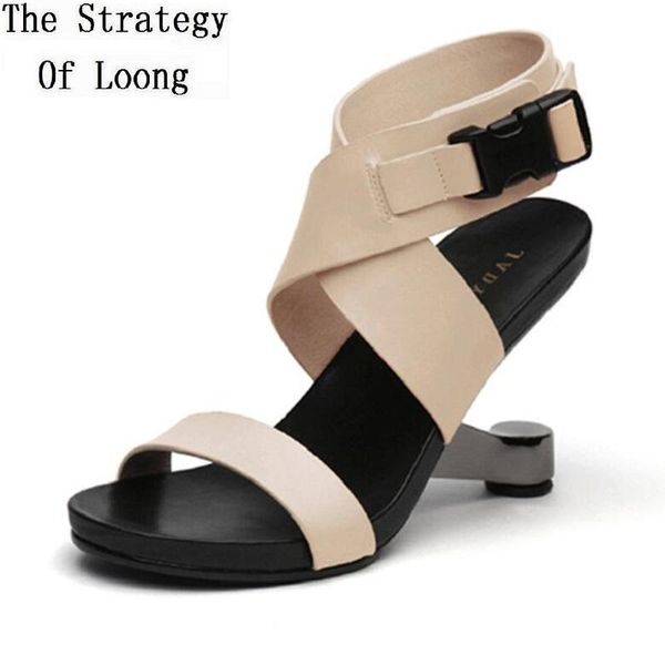 sandals summer british style metal strange heels peep toe cut out platform buckle genuine leather women gladiator 2021, Black
sandals summer british style metal strange heels peep toe cut out platform buckle genuine leather women gladiator 2021, Black