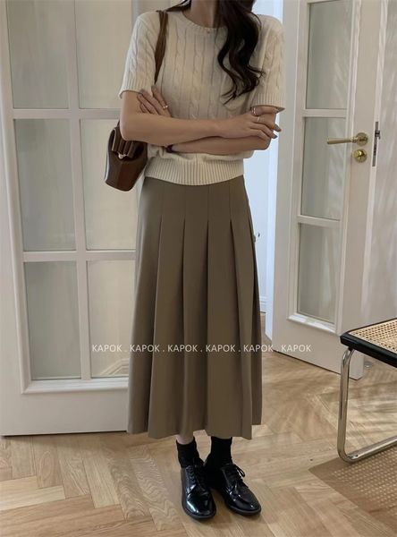 skirts kapok autumn 2021 versatile front pleated high waist a-line medium length suit skirt, Black
skirts kapok autumn 2021 versatile front pleated high waist a-line medium length suit skirt, Black