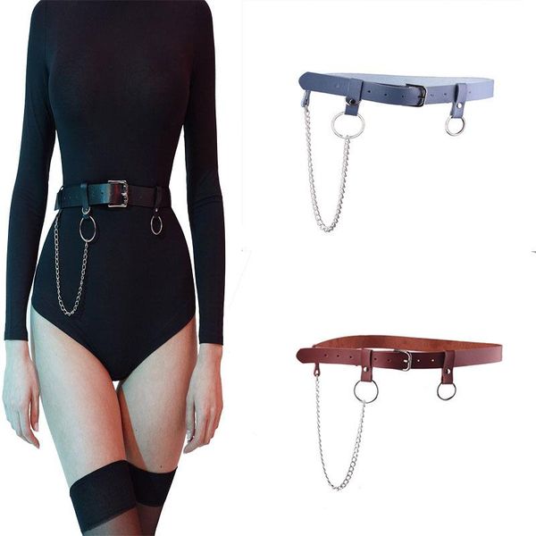 belts fashion women punk leather belt laser metal chain ringwaist strap street dance decor, Black;brown
belts fashion women punk leather belt laser metal chain ringwaist strap street dance decor, Black;brown