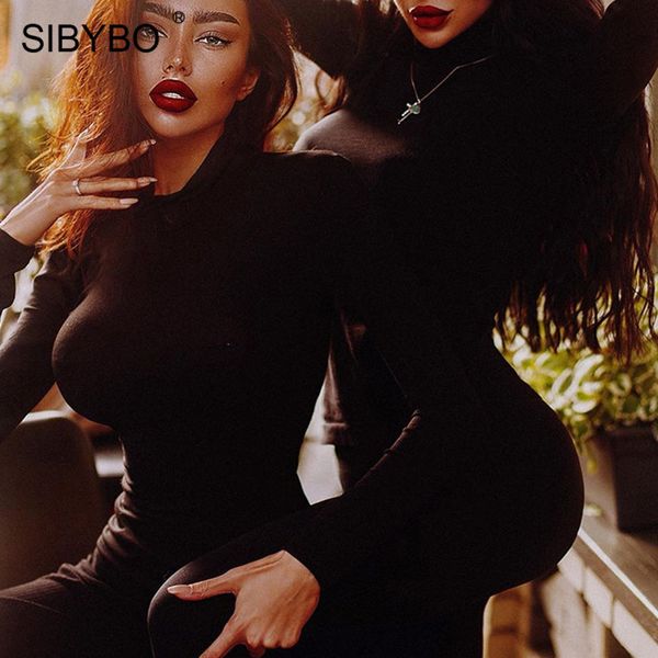 sibybo sport wear turtleneck s spring long sleeve skinny rompers black casual jumpsuit women, Black;white
sibybo sport wear turtleneck s spring long sleeve skinny rompers black casual jumpsuit women, Black;white