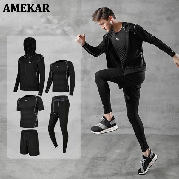 pcs set men's tracksuit gym fitness compression sports suit clothes running jogging sport wear exercise workout tights active women, White
pcs set men's tracksuit gym fitness compression sports suit clothes running jogging sport wear exercise workout tights active women, White