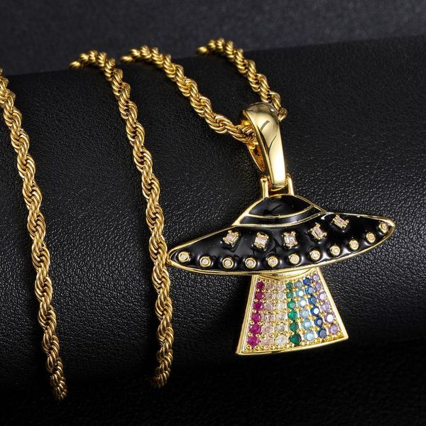 d&z iced alien ufo pendant in white gold micro paved colorful cubic zirconia stones necklace for men's hip hop out jewelry necklaces, Silver
d&z iced alien ufo pendant in white gold micro paved colorful cubic zirconia stones necklace for men's hip hop out jewelry necklaces, Silver