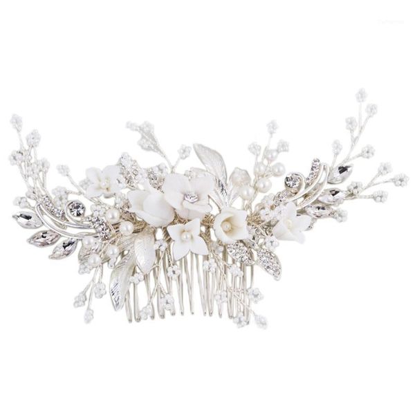 stunning floral headpiece bridal silver hair comb piece pearls women prom jewelry wedding accessories1
stunning floral headpiece bridal silver hair comb piece pearls women prom jewelry wedding accessories1