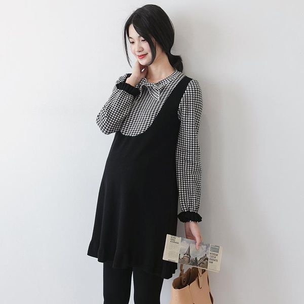 maternity dresses, mid-length pregnancy skirts, loose and large size fake two-piece knitted skirt dresses, White
maternity dresses, mid-length pregnancy skirts, loose and large size fake two-piece knitted skirt dresses, White