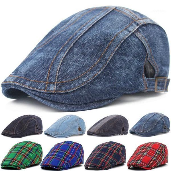 berets adjustable denim beret hats men women jeans sboy hat spring autumn peaked cap casual forward caps 2021, Blue;gray
berets adjustable denim beret hats men women jeans sboy hat spring autumn peaked cap casual forward caps 2021, Blue;gray