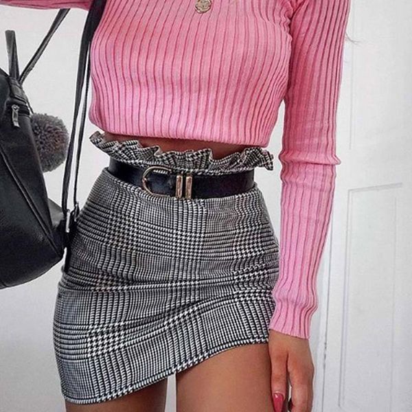 summer stretch high waist women skirts plaid striped short elegant mini casual back zipper female, Black
summer stretch high waist women skirts plaid striped short elegant mini casual back zipper female, Black