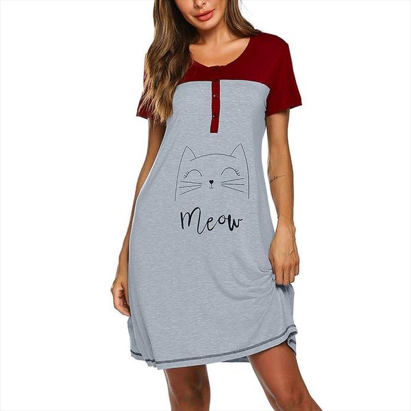 maternity short sleeve cute women sleepwear print nursing nightdress breastfeeding dress robe pyjama night gown, Black;red
maternity short sleeve cute women sleepwear print nursing nightdress breastfeeding dress robe pyjama night gown, Black;red