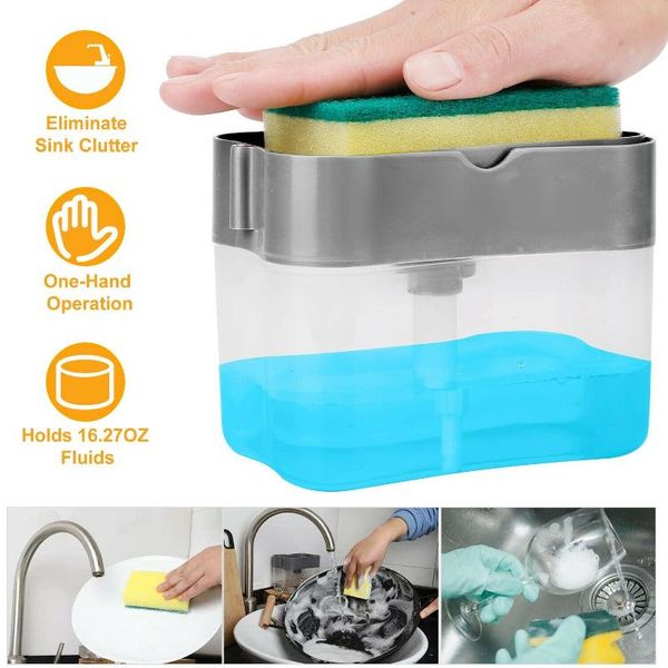 liquid soap dispenser pump with sponge manual press cleaning container organizer dishwashing kitchen
liquid soap dispenser pump with sponge manual press cleaning container organizer dishwashing kitchen