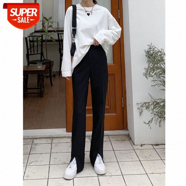 net celebrity with the front slit suit pants waist loose drape is thin and mopping casual women #cq94, Black;white
net celebrity with the front slit suit pants waist loose drape is thin and mopping casual women #cq94, Black;white